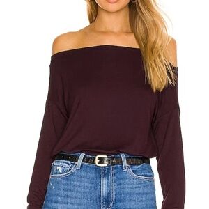 ⭐️PAIGE⭐️ Women's Small Black Cherry Stretch Off the Shoulder
SUVI Bodysuit
